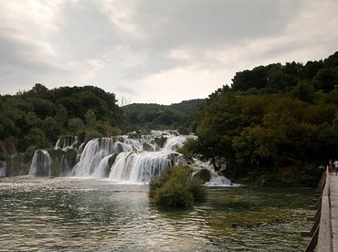 Самый большой водопад в национальном парке Крка