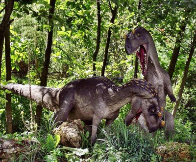 Парк динозавров в деревушке Балтув