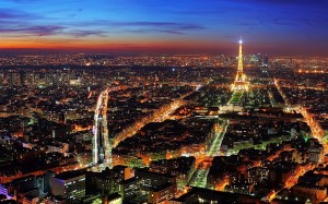 Ночной Париж, панорама города (Париж)