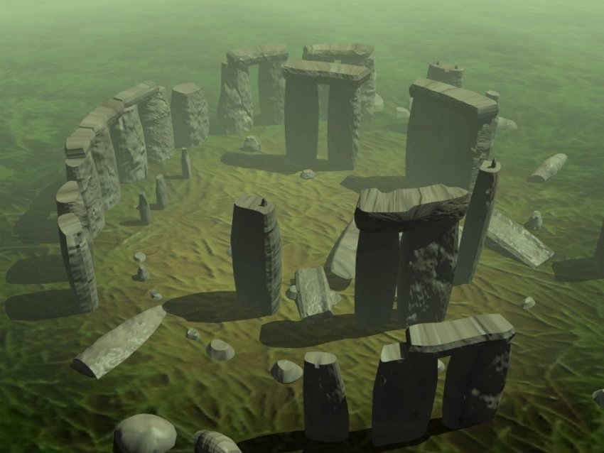 Фото достопримечательностей Великобритании (Англии): Великобритания. Каменное сооружение Стоунхендж (Stonehenge), предположительный возраст которого около 4 тысяч лет.