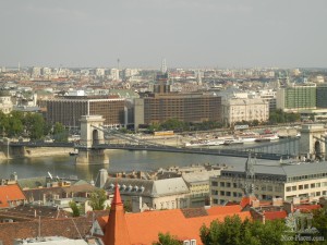 Вид на мост Сечени из Рыбацкого бастиона (Будапешт)