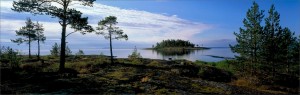 Панорама природы острова Валаам (Карелия)