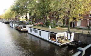 Плавучие дома вдоль амстердамских каналов (Амстердам)