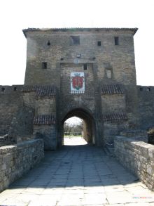 Главные (Килийские) ворота крепости с гербом города (Одесса и область)