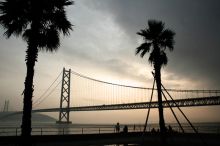 Мост Akashi Kaikyo в Японии - самый длинный подвесной мост в мире (Разное)