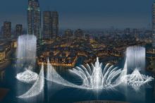 Фонтан в Дубаях Dubai Fountain в районе Burj Dubai (Разное)