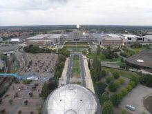 Вид на Брюссель со смотровой площадки Атомиума (Брюссель)