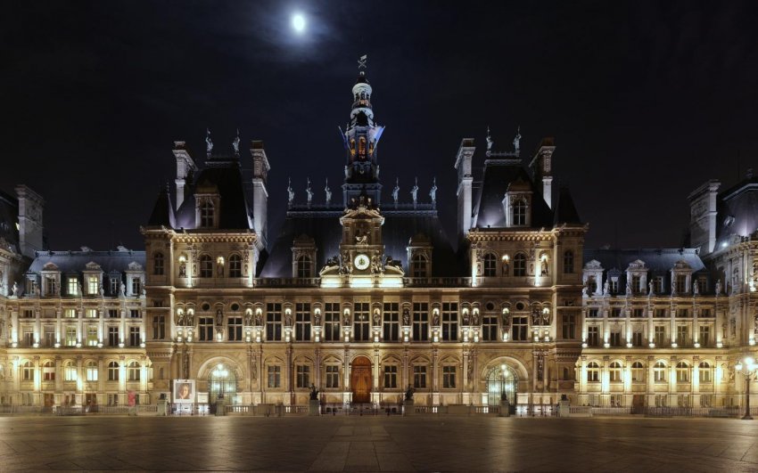 Фото достопримечательностей Парижа: Отель де Вилль на Гревской площади. Париж