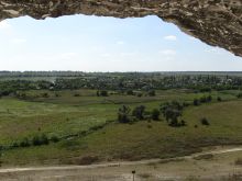 Вид на окрестности с меловой скалы на Белокузьминовку (Донецк и область)