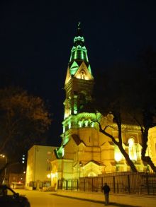 Кирха в ночном освещении (Одесса и область)