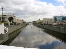 Канал Булак, тоже отреставрирован и оснащен фонтанами (Татарстан)