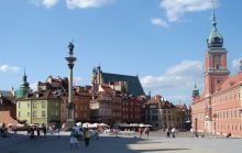 Варшава. Рыночная площадь. Колонна Сигизмунда III в центре (Польша)