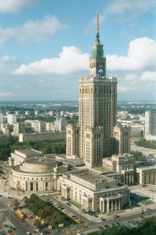 Самое высокое здание Варшавы и самое большое здание в Польше - дворец Культуры (Польша)