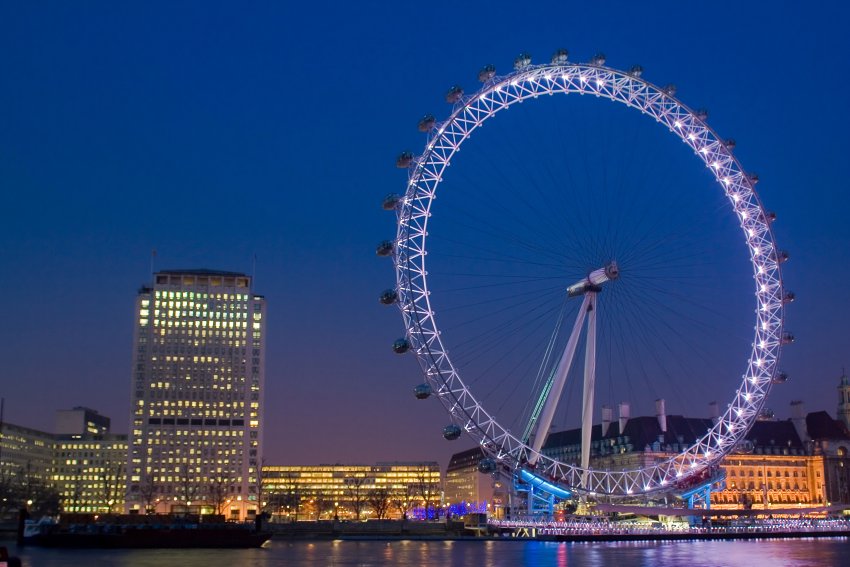 Фото достопримечательностей Лондона: Самое большое в мире колесо обозрения "Лондонский глаз"