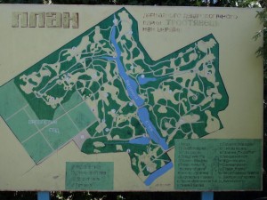 Схема Тростянецкого дендрологического парка (Чернигов и область)