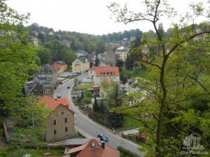 Вид на Мейсен с обзорной площадки Альбрехтсбург (Германия)