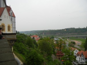 Вид на Мейсен с обзорной площадки епископского дворца (Германия)