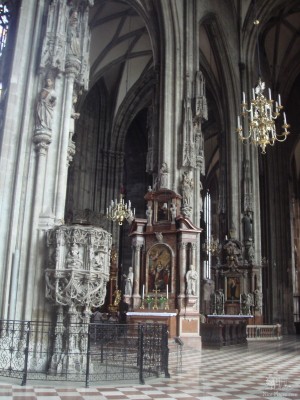 Собор Святого Стефана. Вид внутри (Вена)