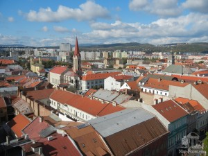 Вид на Кошице со смотровой площадки северной башни собора Елизаветы, высота около 55 м. (Словакия)