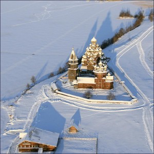 Так остров Кижи выглядит снежной зимой (Карелия)