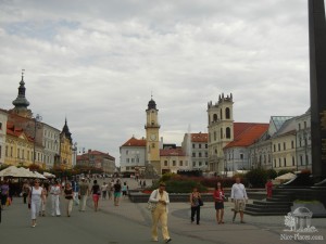 Главная площадь городка Баньска-Быстрице (Словакия)