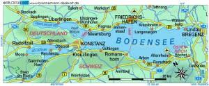 Расположение Боденского озера на карте (Германия)