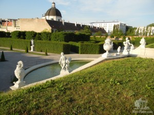 Вид с верхнего парка на нижний (Вена)