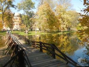 Деревянный мостик, ведущий к Янув Граду (Чехия)