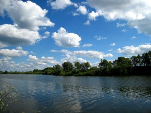 Пейзаж реки Мокши, Мордовия, окрестности Санкасарской обители (Европейская часть России)