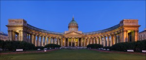 Казанский собор Санкт-Петербурга ночью. Автор фото Петр Ушанов (Санкт-Петербург и область)