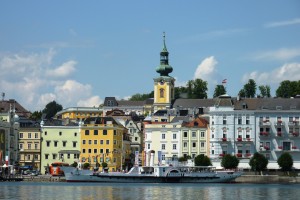 Архитектура старинного городка Гмунден (Gmunden) (Австрия)