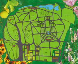 План-схема ботанического сада в Братиславе (Словакия)