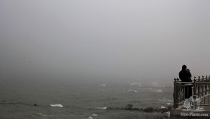 Во время тумана на берегу очень мрачно и порой даже страшновато. (Европейская часть России)