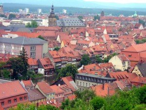 Бамберг, вид на крыши старого города (Германия)