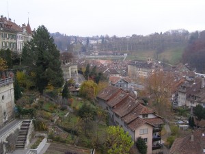 Вид со смотровой площадки за зданием Федерального парламента (Швейцария)
