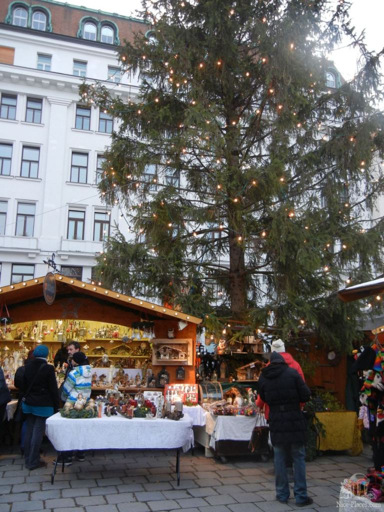 Рождественская ёлка на площади Am Hof - Рождество в Вене 2012 - фотоотчет очевидцев