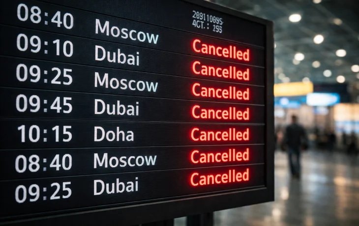 СМИ: из-за конфликта на Ближнем Востоке отменили более 11 тысяч авиарейсов