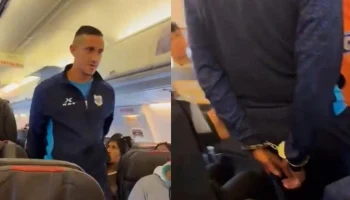 Футболист не попал на матч после шутки о бомбе в самолете