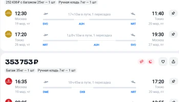 Улететь в Японию узбекской авиакомпанией оказалось дороже, чем Turkish Airlines