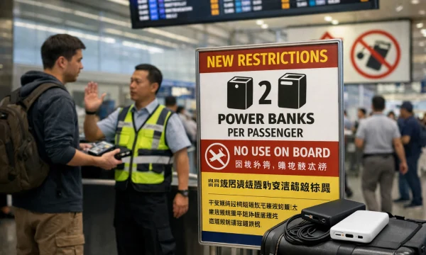 В Гонконге ввели ограничение на пауэрбанки в самолетах