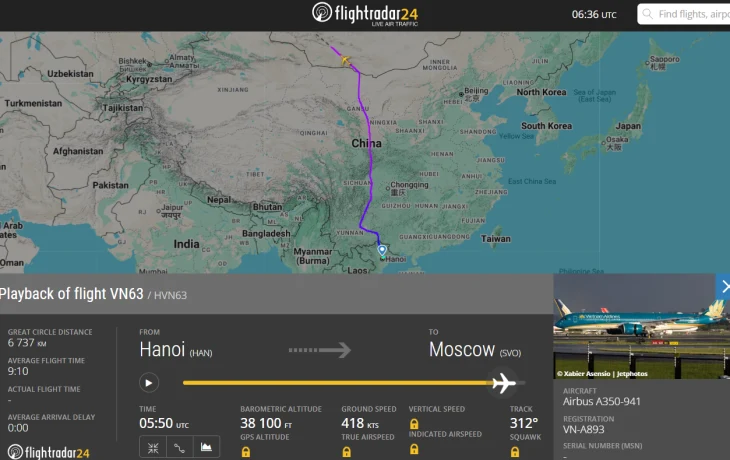 Vietnam Airlines возобновила полеты в Москву на другом самолете