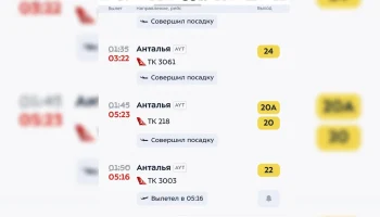 Туристы в ночь на 9 мая улетали в Турцию почти без приключений