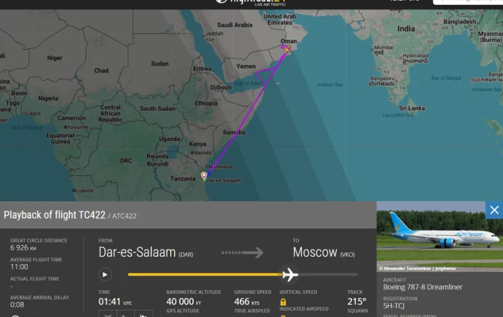 Турагентов удивила отмена рейса Air Tanzania в Занзибар на старте полетной программы
