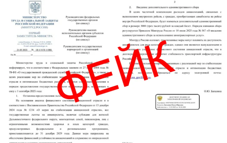 Фейк: в России хотят ввести сбор в 3000 рублей при покупке авиабилетов