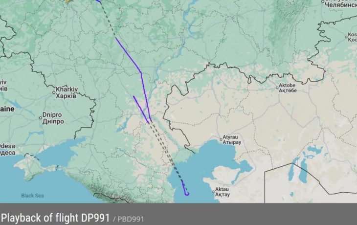Самолеты &laquo;Победы&raquo; и flydubai летевшие в Дубай развернулись над Каспийским морем