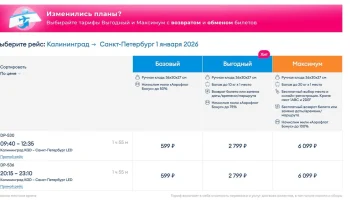 На распродаже «Победы» все билеты за 599 рублей спрятали в двух рейсах за 1 января