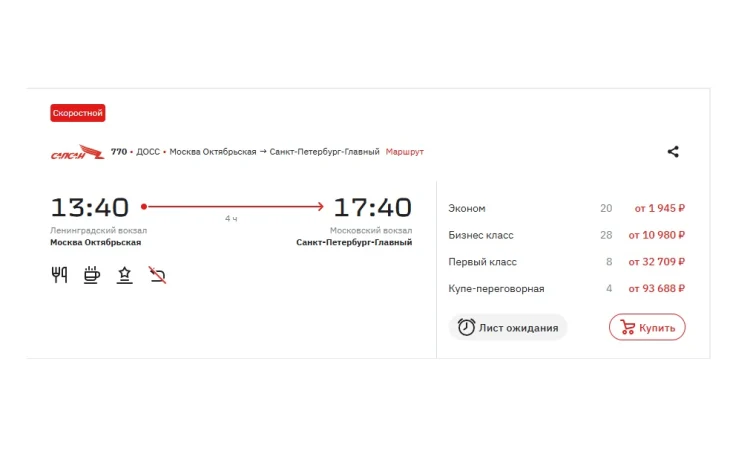 Туристам рассказали, как дешевле всего уехать из Москвы в Петербург в майские праздники