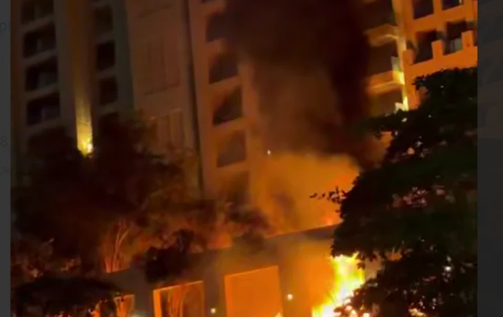 В Дубае на Джумейре загорелся пятизвездочный отель В Дубае на Джумейре загорелся пятизвездочный отель