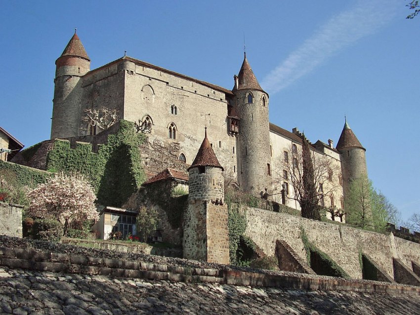 Фото достопримечательностей Швейцарии: Замок Грансон (Ch&amp;acirc;teau de Grandson)