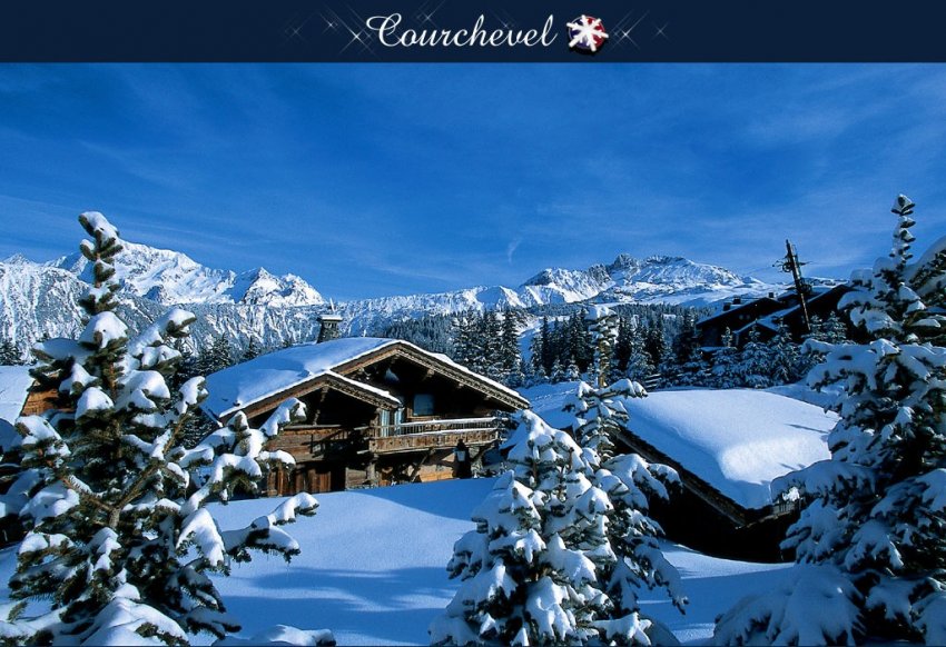 Фото достопримечательностей Франции: Вид на курорт Куршевель (Courchevel, Франция)